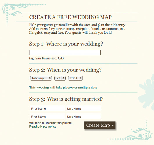 'FREE WEDDING LOCATION MAP FROM GOOGLE MAPS